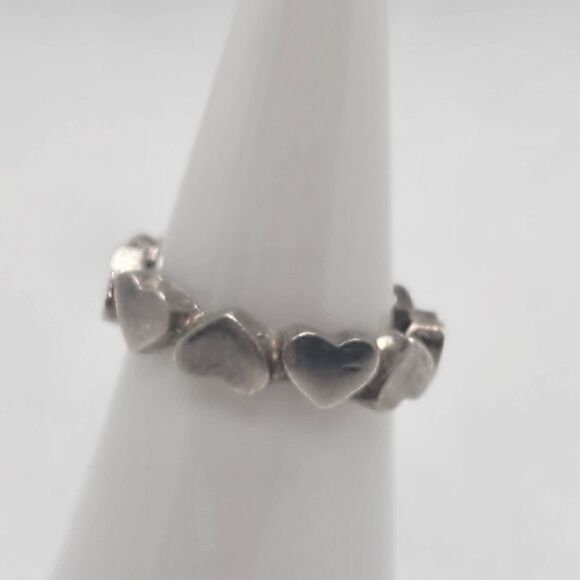 Sterling Silver Hearts Ring (6) - Picture 3 of 6